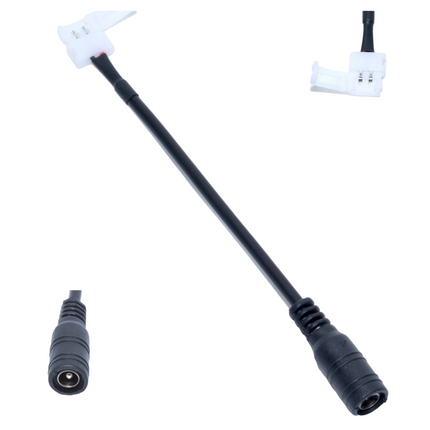 Conector mufa alimentare DC 2,1mm 1mm led