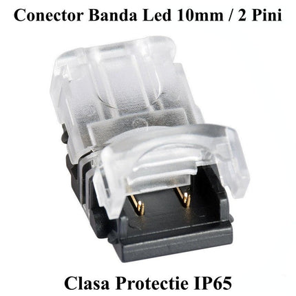 Conector banda led 2 pini - 10mm IP65