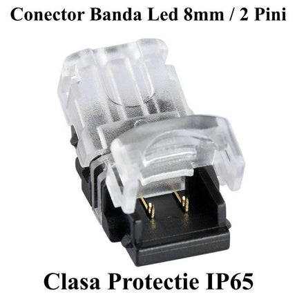 Conector banda led 2 pini - 8mm IP65