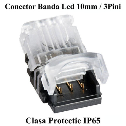 Conector banda led RGB 3 pini 10mm IP65