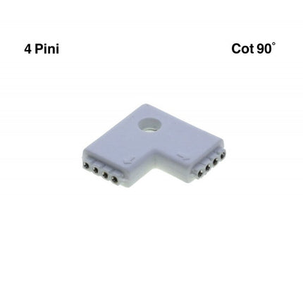 Conector banda led RGB cot 90˚