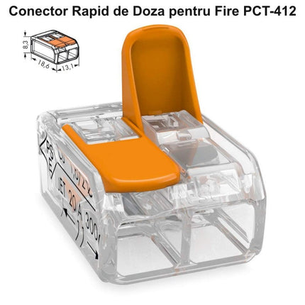 Conector Rapid transparent 2 contacte