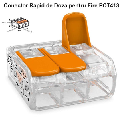 Conector Rapid transparent 3 contacte