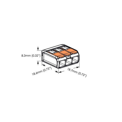 Conector Rapid transparent 3 contacte