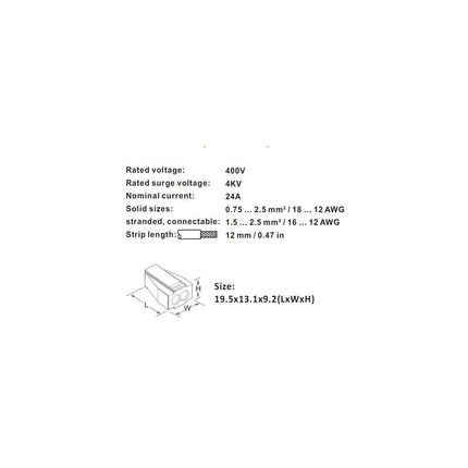 Conector Rapid 2 contacte galben