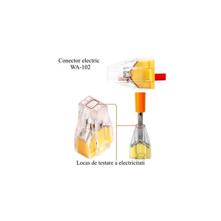 Conector Rapid 2 contacte galben