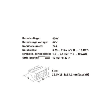Conector Rapid 8 contacte gri