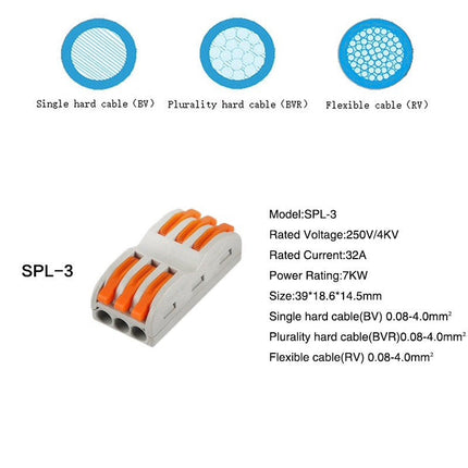 Conector Rapid 3+3 contacte pentru conectare