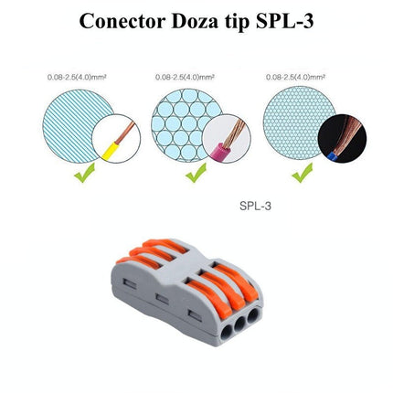 Conector Rapid 3+3 contacte pentru conectare