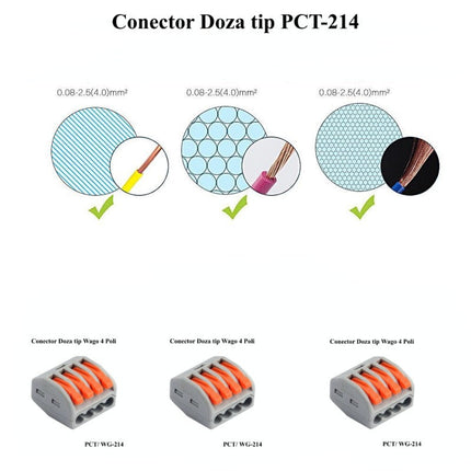 Conector Rapid 4 contacte pentru conectare