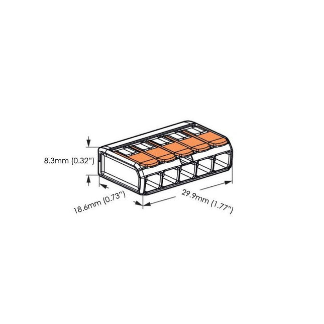 Conector Rapid transparent 5 contacte