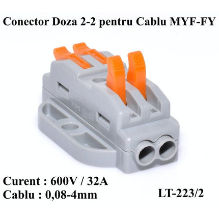 Conector Rapid 2-2 contacte pentru conectare