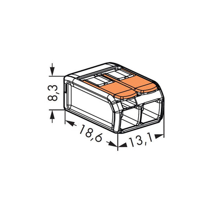Conector Rapid transparent 2 contacte