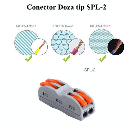 Conector Rapid 2+2 contacte pentru conectare