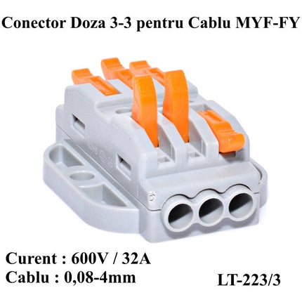 Conector Rapid 3-3 contacte pentru conectare