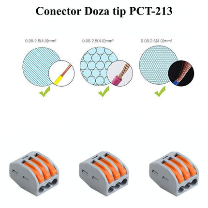 Conector Rapid 3 contacte pentru conectare