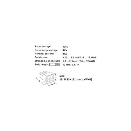 Conector rapid 4 contacte portocaliu