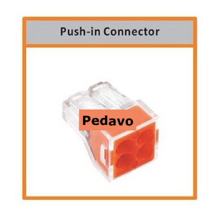 Conector rapid 4 contacte portocaliu