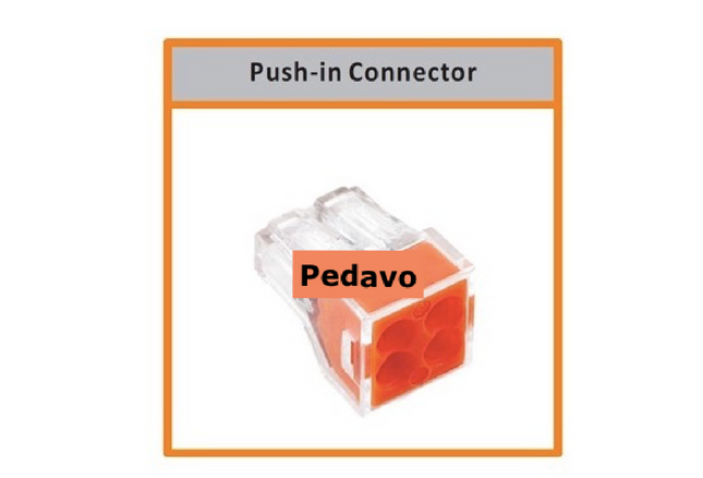 Conector rapid 4 contacte portocaliu