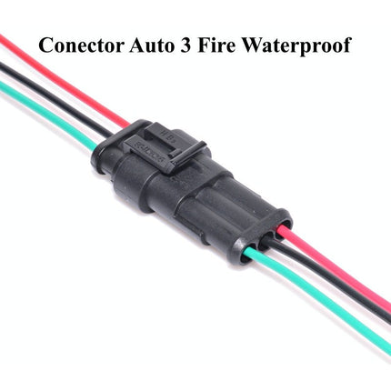 Conector auto 3 fire waterproof