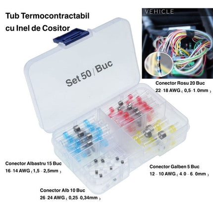 Conectori rapizi inel Cositor Tub Termocontractabil