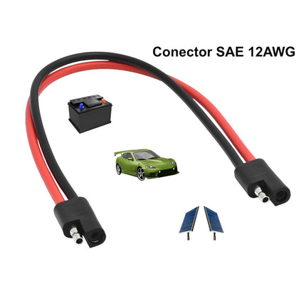 Conector SAE 12AWG 30cm panouri solare si baterii auto
