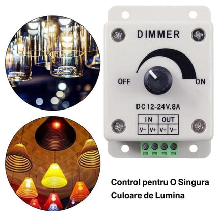 Controler monocrom banda led manual 12V 8A