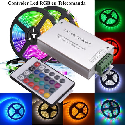 Controler banda led RGB din metal 24V 24A