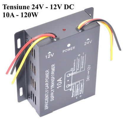 Convertor tensiune auto DC / 10A 24V 12V