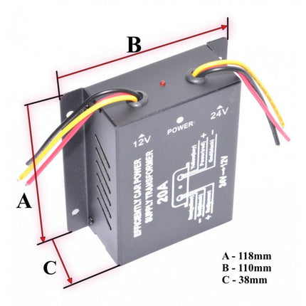 Convertor tensiune auto DC / 20A 24V 12V