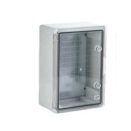 Dulap ABS 400X500X180 cu usa transparenta si contrapanou metalic
