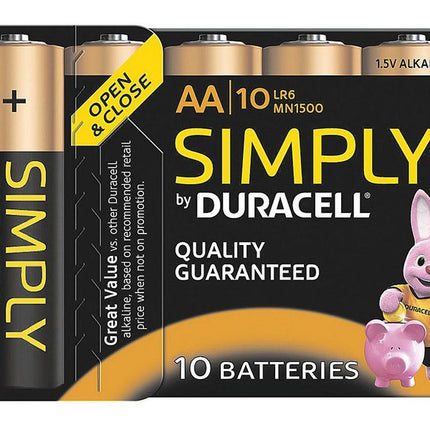 Set 10 baterii R6 Duracell Simply