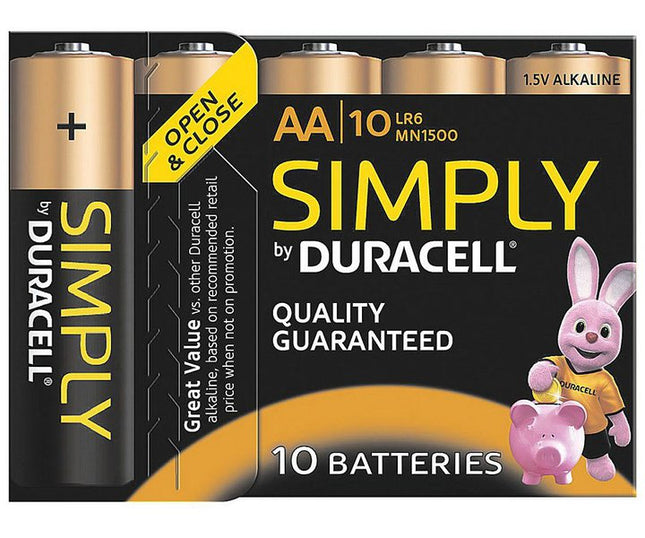 Set 10 baterii R6 Duracell Simply
