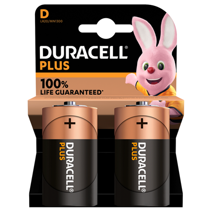 Baterii Alcaline D R20 1.5V DuraCell Blister 2