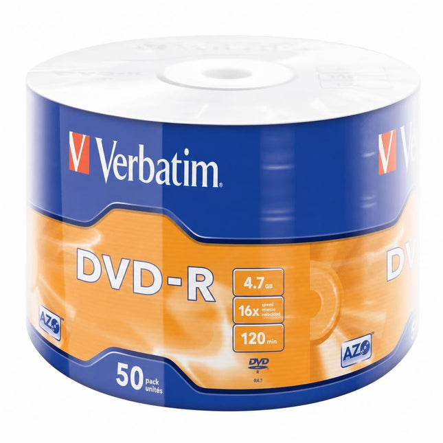 DVD -R 4.7Gb 120 minute 16X SHR50, 43788 43791 43548 Verbatim