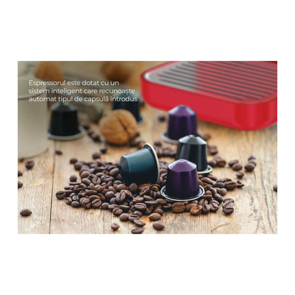 Espressor cu capsule Heinner Cafe Supreme HEMC-DD15RED, compatibil Nespresso / Dolce Gusto / ESE, 1.5 L, rosu - imagine 7