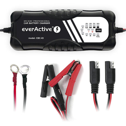 Incarcator Intelegent Pentru Acumulatori 12V sau 24V Putere Incarcare 2A 5A sau 10A, EverActive CBC-10