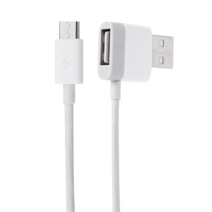 Cablu microusb cu port USB mama incorporat
