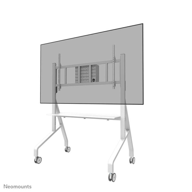 Stand TV mobil Neomounts FL50-575WH1, 65-110 inch, 125 kg, VESA 1100x600, cu roti, alb