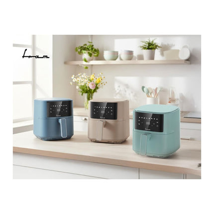Friteuza cu aer cald Fram FAF-B6BL17SQ, 5.7 L, 1700 W, display digital, 8 programe, bleu - imagine 4