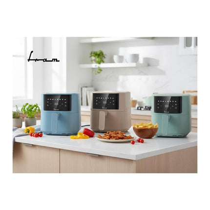 Friteuza cu aer cald Fram FAF-B6BL17SQ, 5.7 L, 1700 W, display digital, 8 programe, bleu - imagine 5