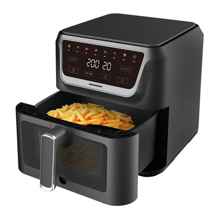 Friteuza cu aer cald Heinner CrispPro Chef HAF-H8BK1700, 8 L, 1700 W, fereastra, 8 programe, negru - imagine 2