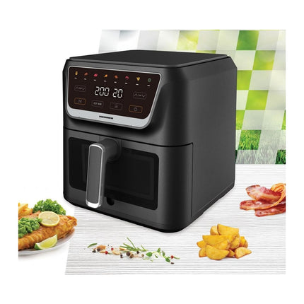 Friteuza cu aer cald Heinner CrispPro Chef HAF-H8BK1700, 8 L, 1700 W, fereastra, 8 programe, negru - imagine 3
