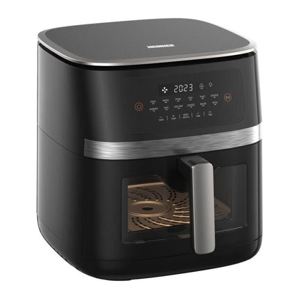 Friteuza cu aer cald Heinner EffectHeat Fusion HAF-C7DH20BK, 7 L, 2000 W, incalzire dubla, 12 programe