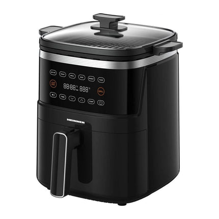 Friteuza cu aer cald si grill Heinner VastCook HAFG-B5BK2600, 5 L, 2600 W, 2 in 1