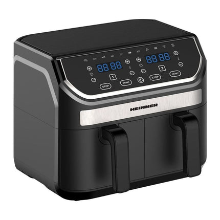 Friteuza dubla cu aer cald Heinner Double Master HAF-KDB1700BK, 8.5 L, 1700 W, 11 programe, negru - imagine 2