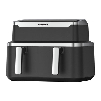 Friteuza dubla cu aer cald Heinner HAF-DDB9BK26, 9 L (2 x 4.5 L), 2600 W, 10 programe, negru
