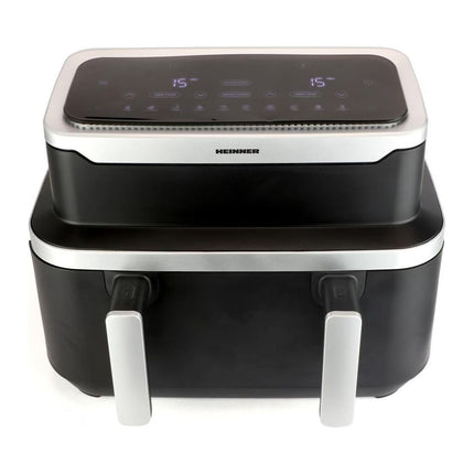 Friteuza dubla cu aer cald Heinner HAF-DDB9BK26, 9 L (2 x 4.5 L), 2600 W, 10 programe, negru - imagine 2