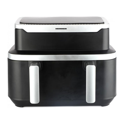 Friteuza dubla cu aer cald Heinner HAF-DDB9BK26, 9 L (2 x 4.5 L), 2600 W, 10 programe, negru - imagine 3