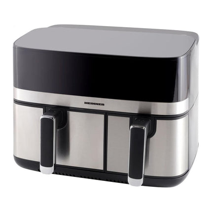 Friteuza dubla cu aer cald Heinner ProDual Fusion HAF-H9DB17BKS, 8.6 L, Sync & Match, gri/argintiu